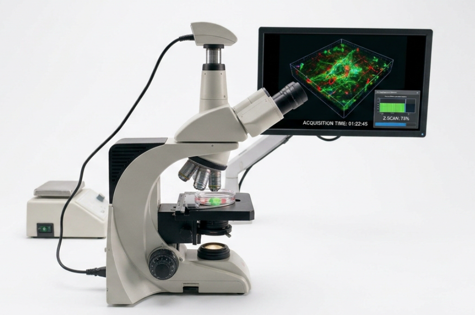 Exemple d'acquisition du microscope confocal